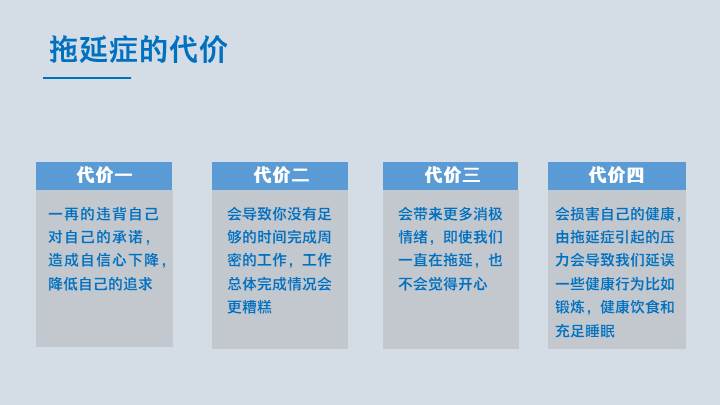 静态告别拖延症PPT模板