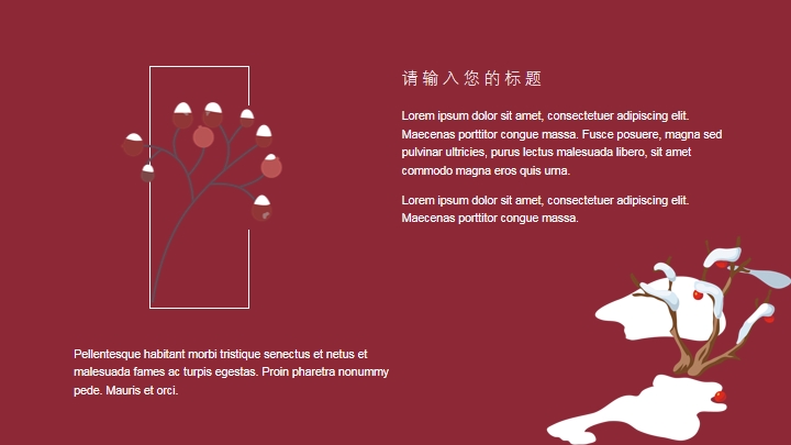 卡通冬季主题通用教学模板