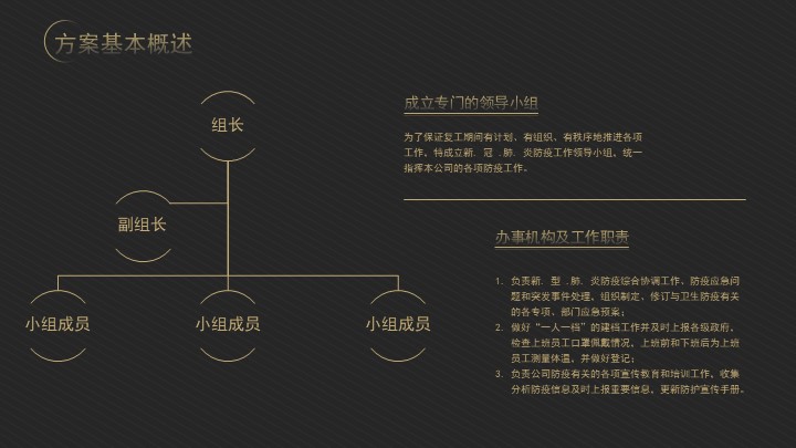 黑金公司复工方案PPT模板