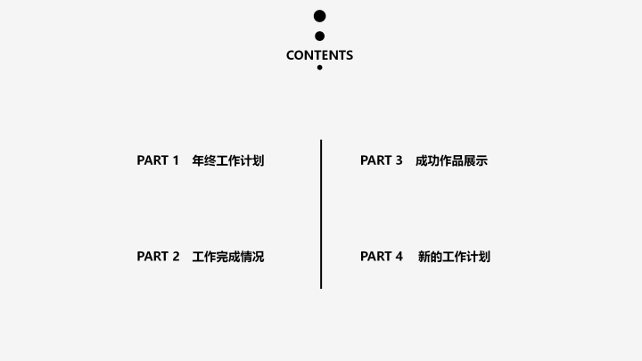 黑灰极简风工作总结PPT模板