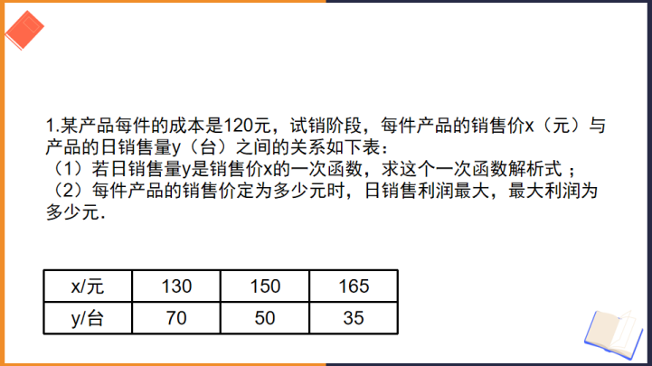 初中数学苏教版九年级下册《二次函数的应用1》课件