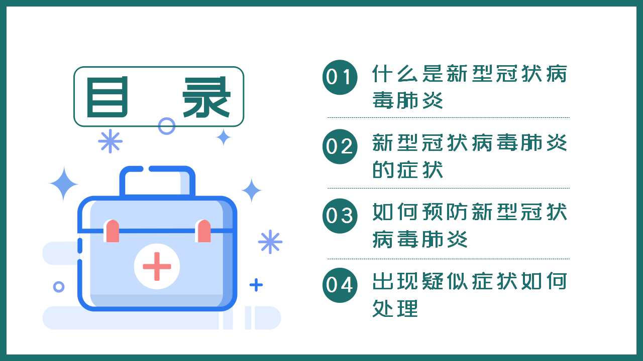 新型冠状病毒肺炎知识讲解PPT