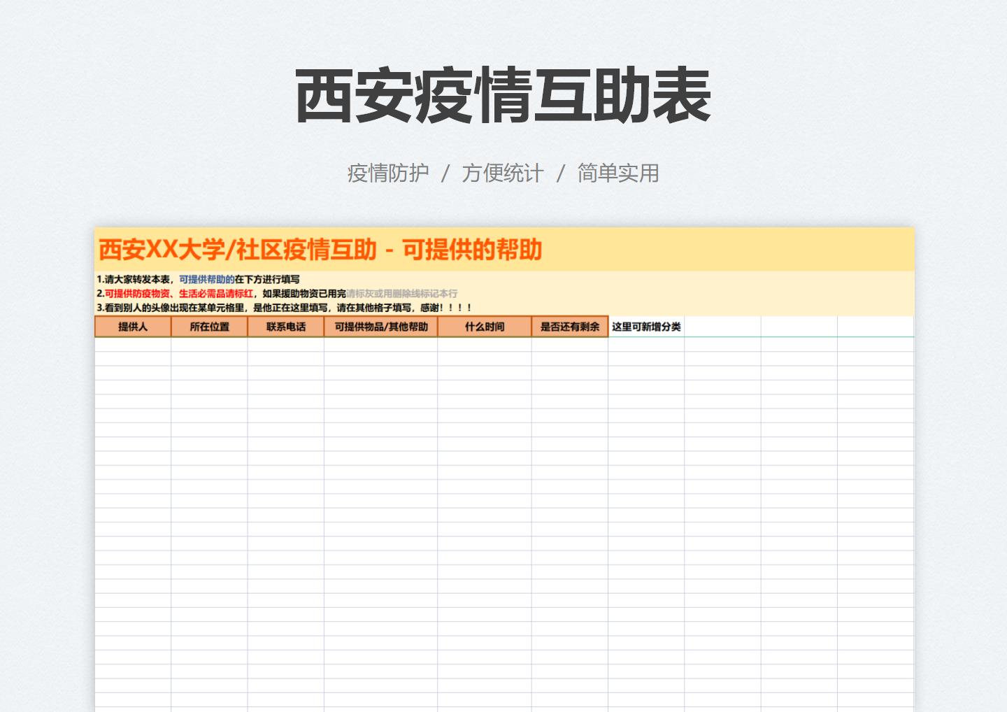 西安疫情互助表