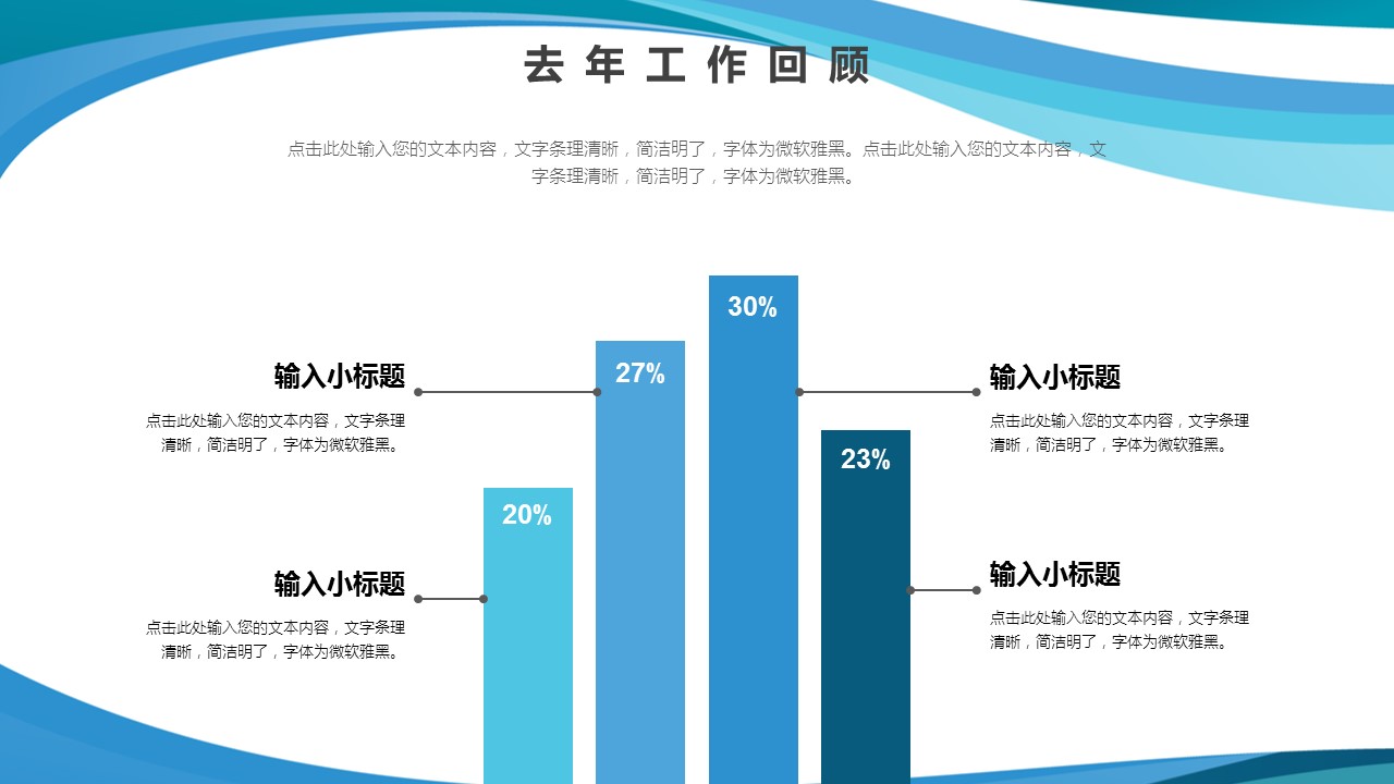 蓝色简约商务工作计划总结报告模