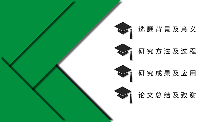 绿色简约大学论文答辩模板