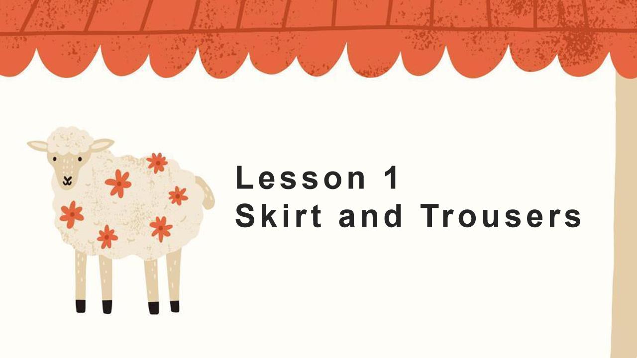 小学英语冀教版四年级上册《Lesson 1 Skirt and 