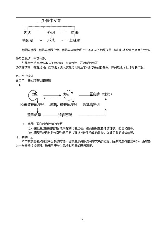 高中生物教案