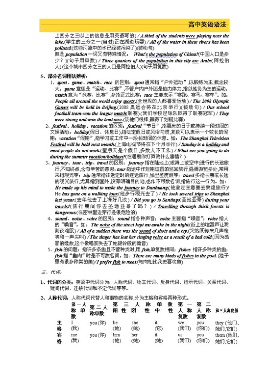 高中英语语法